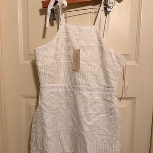 Ribbon strap mini dress